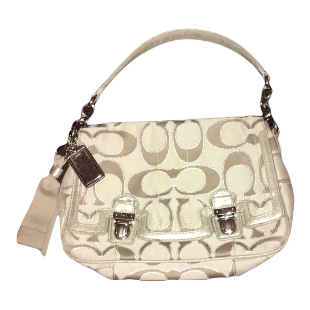 Coach Poppy Signature Sateen Groovy Satchel 18352 Orange Signature C Y2K Vintage